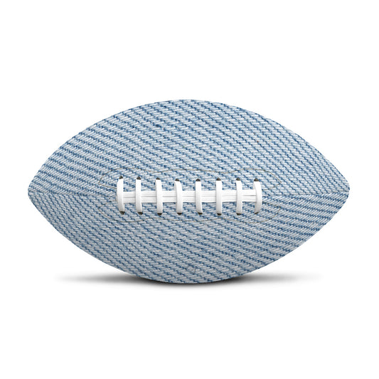 Light Blue Denim Jeans Print Rugby Ball