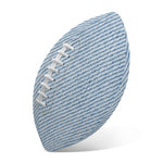 Light Blue Denim Jeans Print Rugby Ball