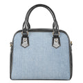 Light Blue Denim Jeans Print Shoulder Handbag