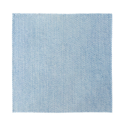 Light Blue Denim Jeans Print Silk Bandana