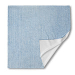 Light Blue Denim Jeans Print Silk Bandana
