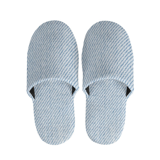 Light Blue Denim Jeans Print Slippers