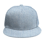 Light Blue Denim Jeans Print Snapback Cap