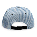 Light Blue Denim Jeans Print Snapback Cap