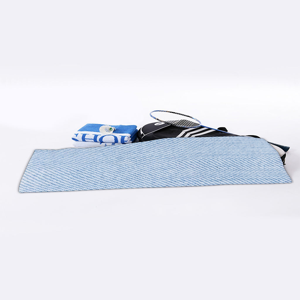 Light Blue Denim Jeans Print Sports Towel