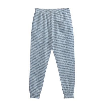 Light Blue Denim Jeans Print Sweatpants