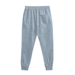 Light Blue Denim Jeans Print Sweatpants