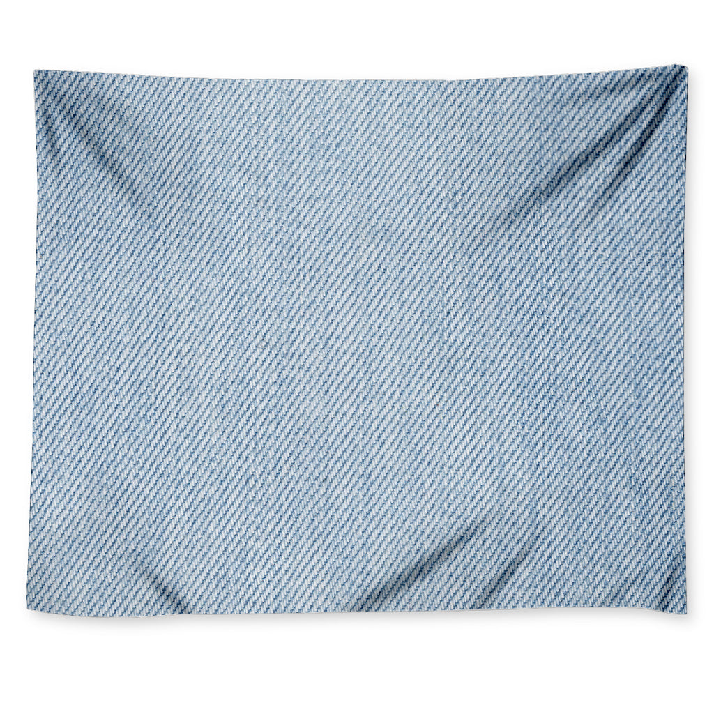 Light Blue Denim Jeans Print Tapestry