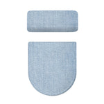 Light Blue Denim Jeans Print Toilet Lid And Tank Cover Set