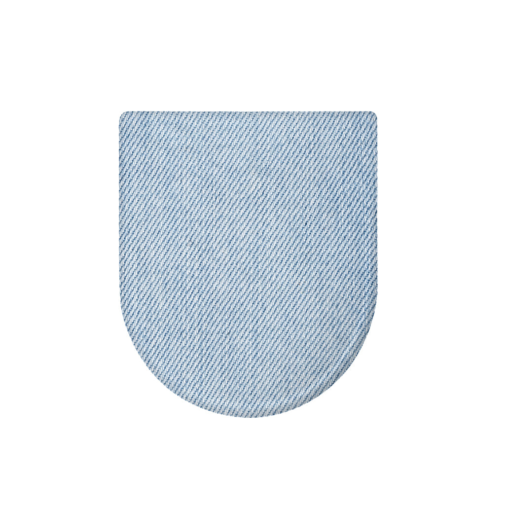 Light Blue Denim Jeans Print Toilet Lid Cover