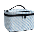 Light Blue Denim Jeans Print Travel Makeup Bag