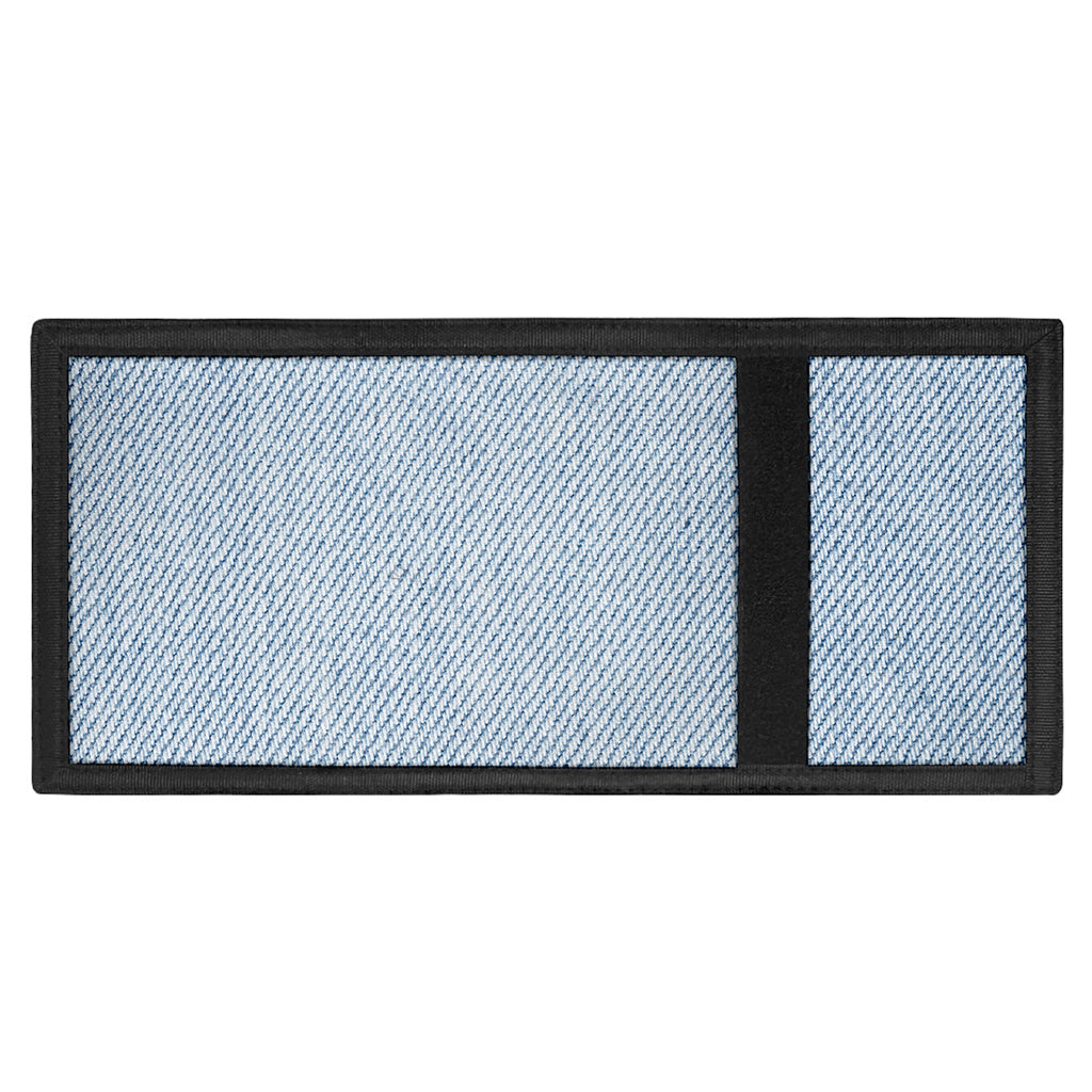 Light Blue Denim Jeans Print Trifold Wallet