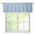 Light Blue Denim Jeans Print Window Valance