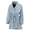 Light Blue Denim Jeans Print Women's Bathrobe