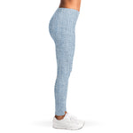 Light Blue Denim Jeans Print Women's Leggings