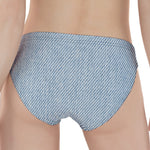 Light Blue Denim Jeans Print Women's Panties