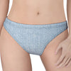 Light Blue Denim Jeans Print Women's Thong