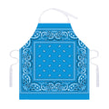 Light Blue Paisley Bandana Print Adjustable Apron