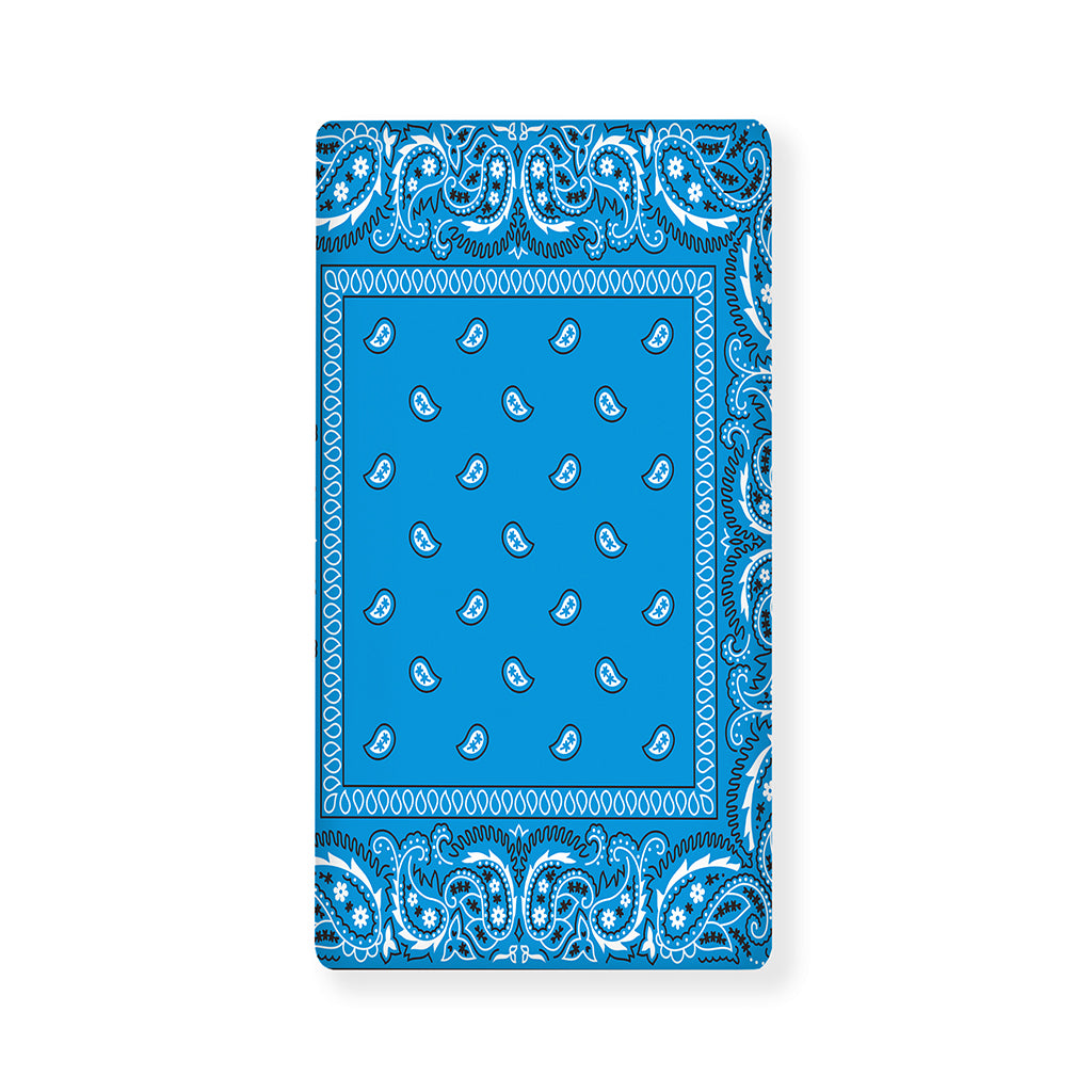 Light Blue Paisley Bandana Print Baby Crib Sheet