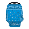 Light Blue Paisley Bandana Print Baby Seat Cover