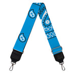 Light Blue Paisley Bandana Print Bag Strap