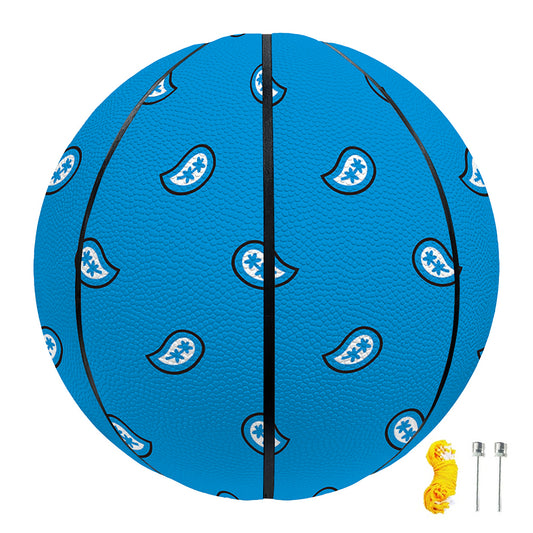 Light Blue Paisley Bandana Print Basketball