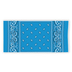 Light Blue Paisley Bandana Print Beach Towel