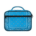 Light Blue Paisley Bandana Print Briefcase Bible Bag