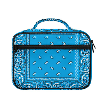 Light Blue Paisley Bandana Print Briefcase Bible Bag