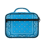 Light Blue Paisley Bandana Print Briefcase Bible Bag