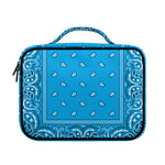 Light Blue Paisley Bandana Print Briefcase Bible Bag