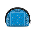 Light Blue Paisley Bandana Print Coin Purse
