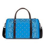 Light Blue Paisley Bandana Print Duffle Bag