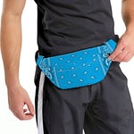 Light Blue Paisley Bandana Print Fanny Pack