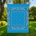 Light Blue Paisley Bandana Print Garden Flag