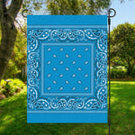 Light Blue Paisley Bandana Print Garden Flag