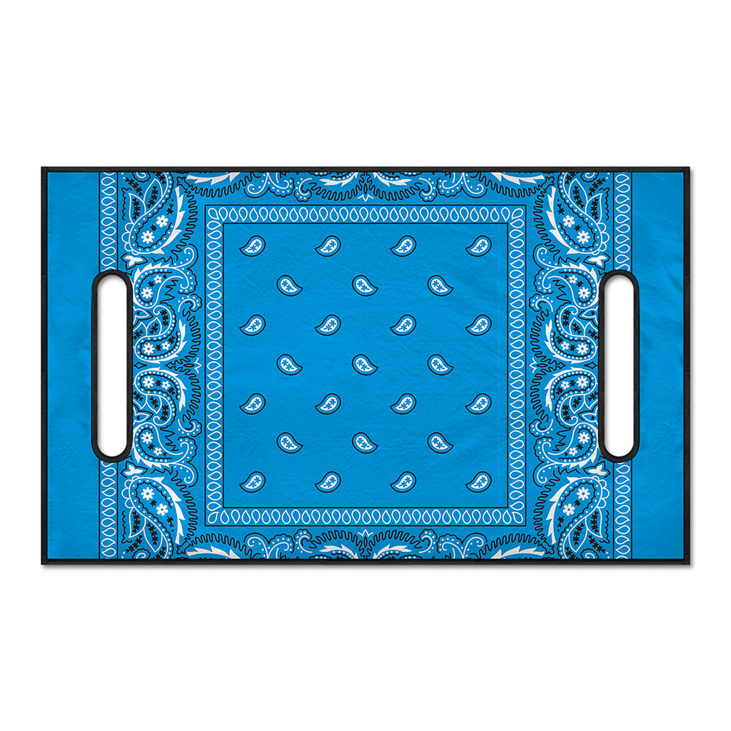 Light Blue Paisley Bandana Print Golf Cart Seat Cover