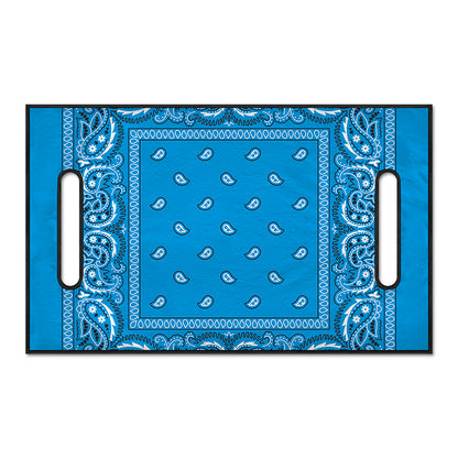 Light Blue Paisley Bandana Print Golf Cart Seat Cover