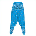 Light Blue Paisley Bandana Print Hammer Pants