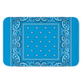 Light Blue Paisley Bandana Print Indoor Door Mat