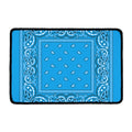Light Blue Paisley Bandana Print Kitchen Mat