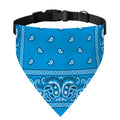 Light Blue Paisley Bandana Print Over The Collar Dog Bandana