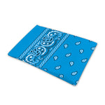 Light Blue Paisley Bandana Print Pet Cooling Mat Cover