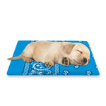Light Blue Paisley Bandana Print Pet Cooling Mat Cover