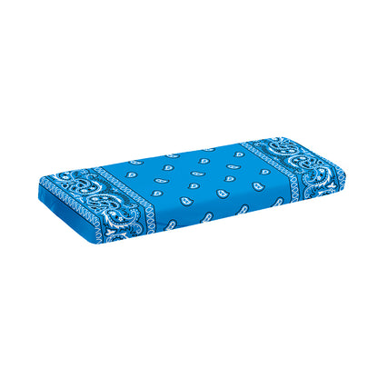 Light Blue Paisley Bandana Print Piano Keyboard Cover
