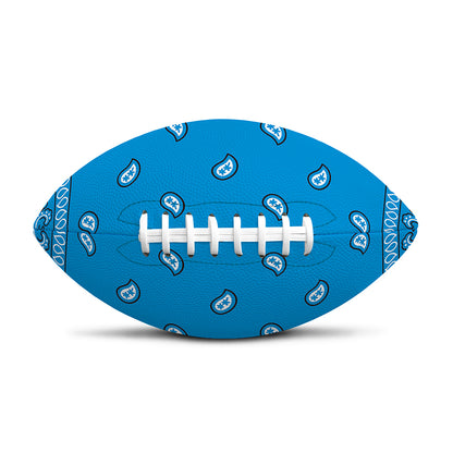 Light Blue Paisley Bandana Print Rugby Ball