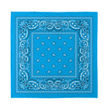 Light Blue Paisley Bandana Print Silk Bandana