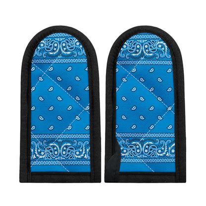 Light Blue Paisley Bandana Print Skillet Handle Cover