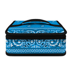 Light Blue Paisley Bandana Print Small Lunch Bag