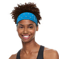 Light Blue Paisley Bandana Print Sports Headband